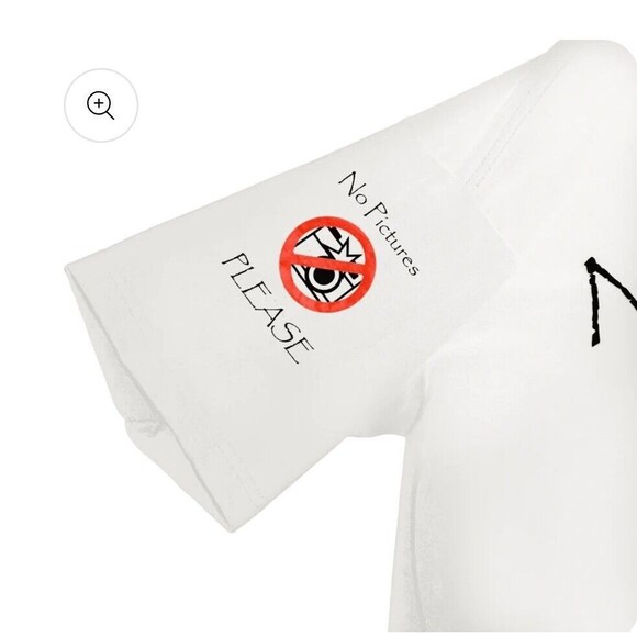 No Pictures Please" Oversized Tall Tee T-Shirt (Limited "White" Edition) - Picture 4 of 4